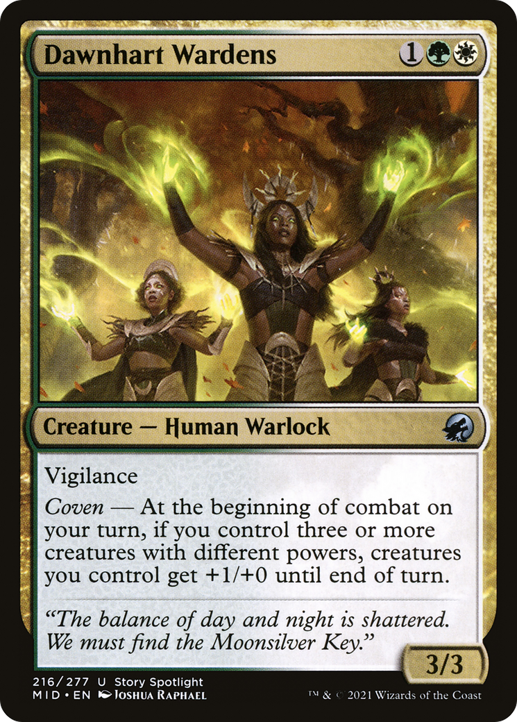 Dawnhart Wardens (MID-216)  Foil - Innistrad: Midnight Hunt