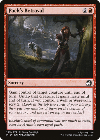 Pack's Betrayal (MID-153)  - Innistrad: Midnight Hunt