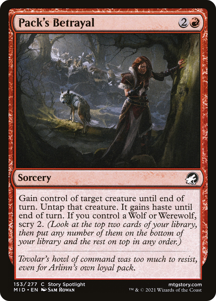 Pack's Betrayal (MID-153)  Foil - Innistrad: Midnight Hunt
