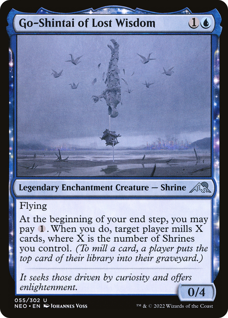 Go-Shintai of Lost Wisdom (NEO-055)  Foil - Kamigawa: Neon Dynasty: (enchantment)