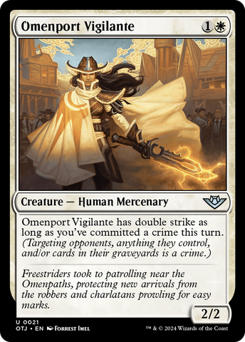 Omenport Vigilante (OTJ-021)  Foil - Outlaws of Thunder Junction