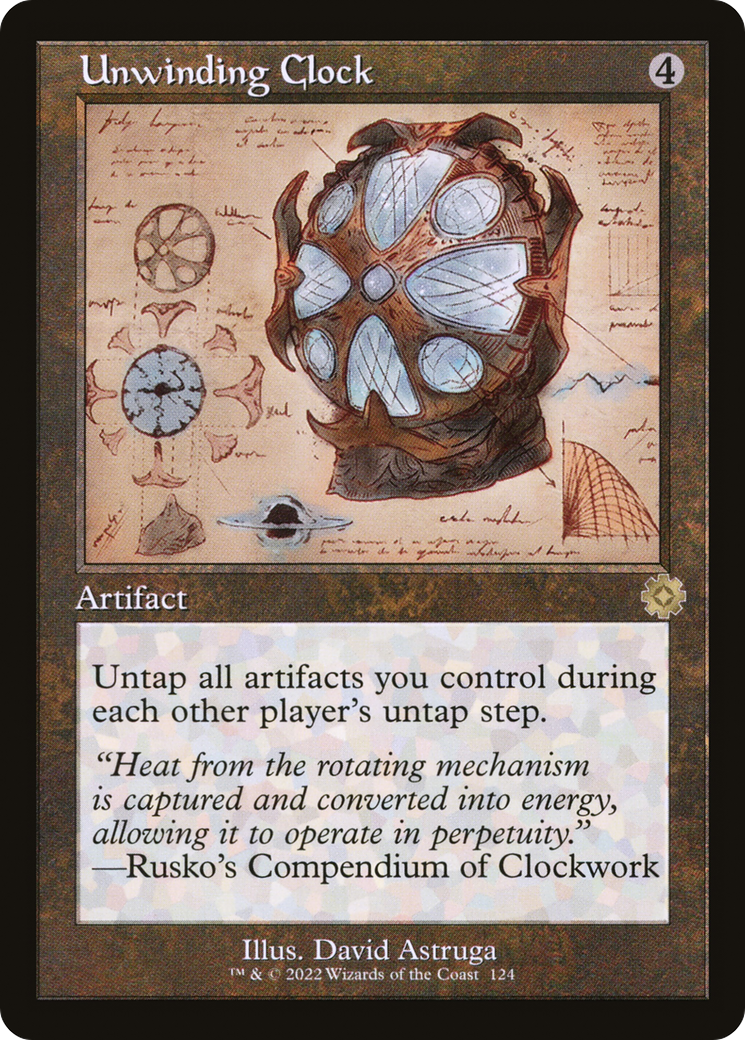 Unwinding Clock (Schematic) (BRR-124)  Foil - The Brothers' War Retro Artifacts