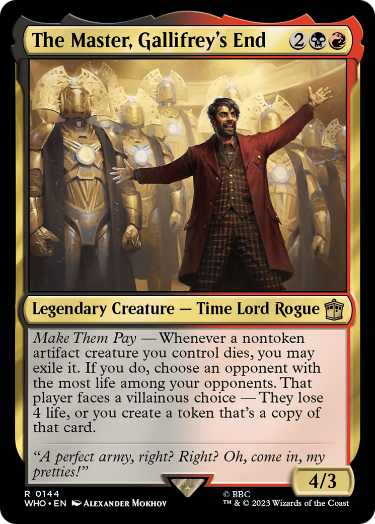 The Master, Gallifrey's End (WHO-144)  - Doctor Who
