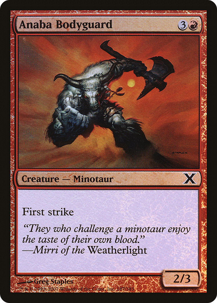 Anaba Bodyguard (10E-187★)  Foil - Tenth Edition