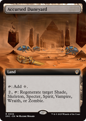 Accursed Duneyard (Extended Art) (DRC-036)  - Commander: Aetherdrift: (Extended Art)