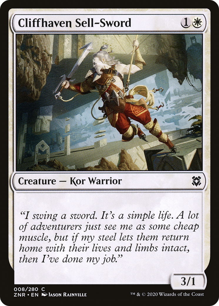 Cliffhaven Sell-Sword (ZNR-008)  - Zendikar Rising