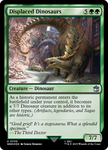 Displaced Dinosaurs (Surge Foil) (WHO-705)  Foil - Doctor Who