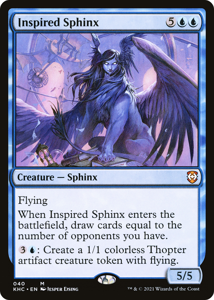 Inspired Sphinx (KHC-040)  - Kaldheim Commander