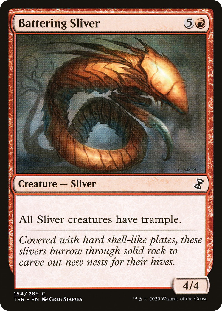 Battering Sliver (TSR-154)  Foil - Time Spiral Remastered