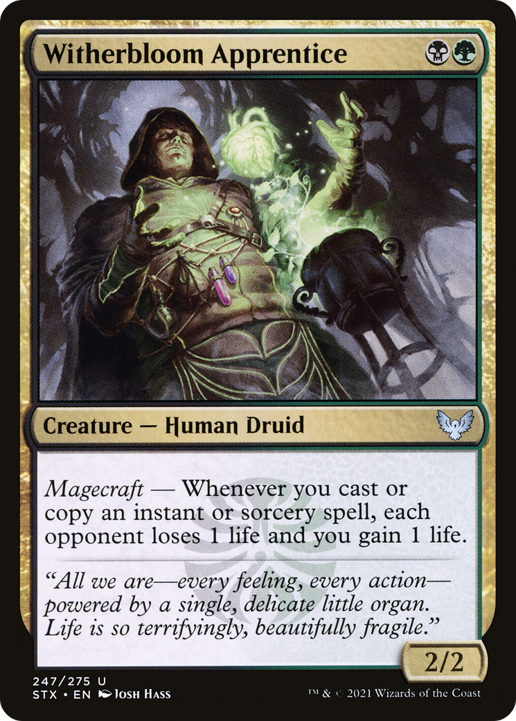 Witherbloom Apprentice (STX-247)  Foil - Strixhaven: School of Mages