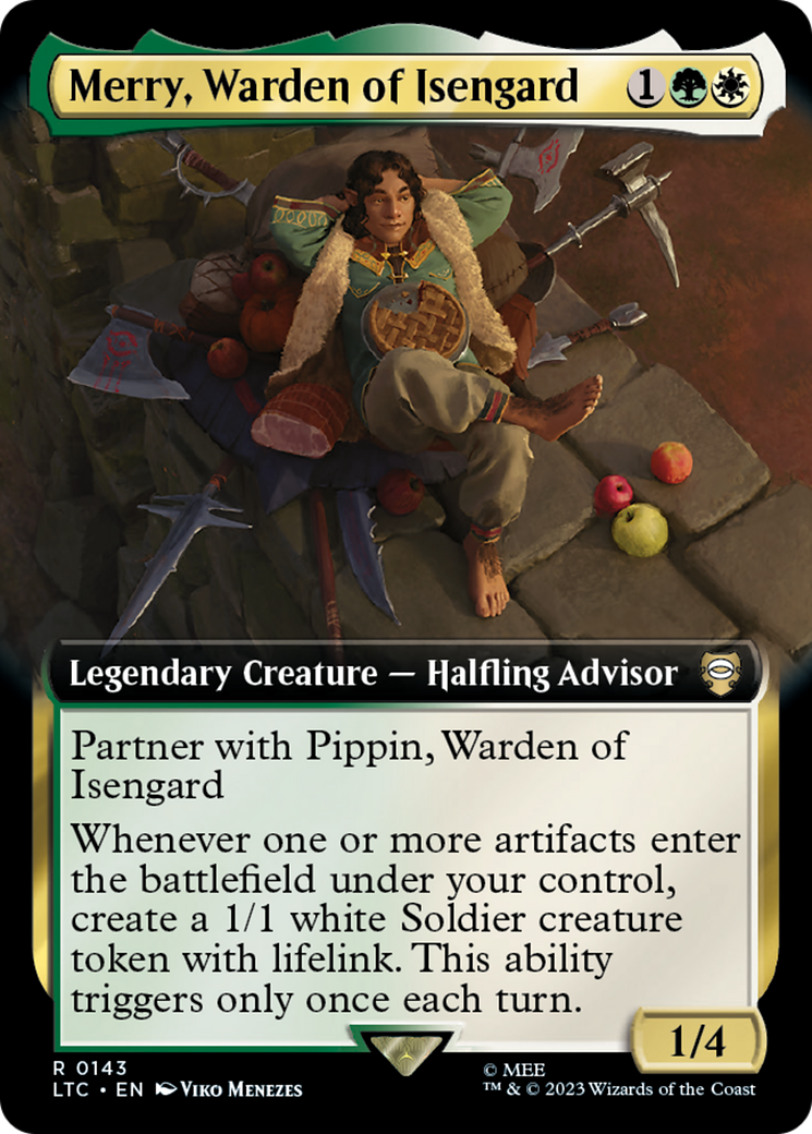 Merry, Warden of Isengard (Extended Art) (LTC-143)  Foil - Tales of Middle-earth Commander: (Extended Art)