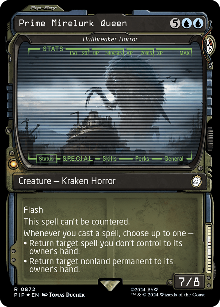 Prime Mirelurk Queen - Hullbreaker Horror (Showcase) (Surge Foil) (PIP-872) - Fallout / Prime Mirelurk Queen: (Showcase) Foil