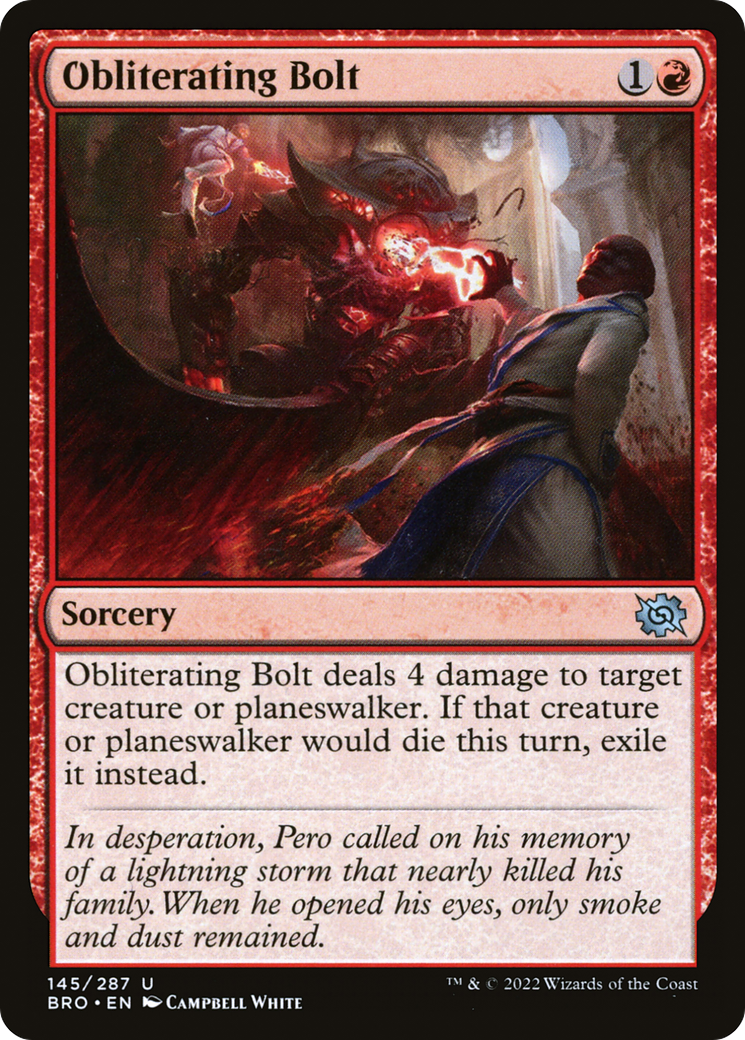 Obliterating Bolt (BRO-145)  Foil - The Brothers' War