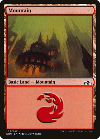 Mountain (GRN-263)  Foil - Guilds of Ravnica