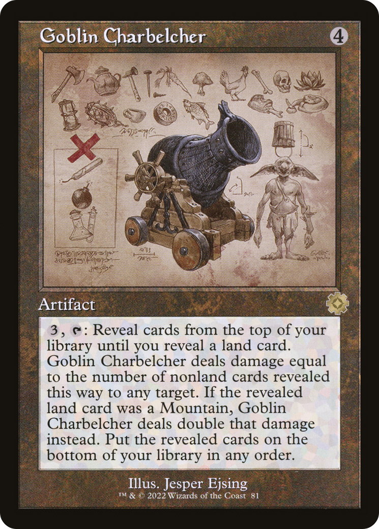 Goblin Charbelcher (Schematic) (BRR-081)  Foil - The Brothers' War Retro Artifacts