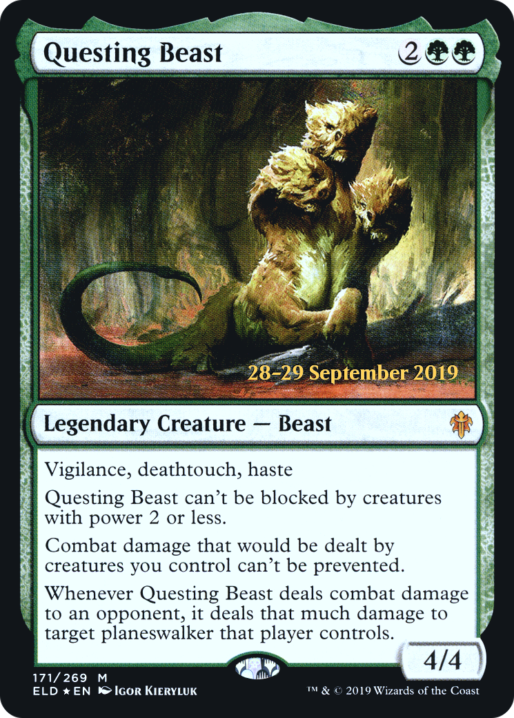 Questing Beast (PRE-171S) - Throne of Eldraine Promos Foil