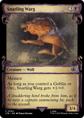 Snarling Warg (Showcase Scrolls) (LTR-560)  Foil - The Lord of the Rings: Tales of Middle-earth: (Showcase)