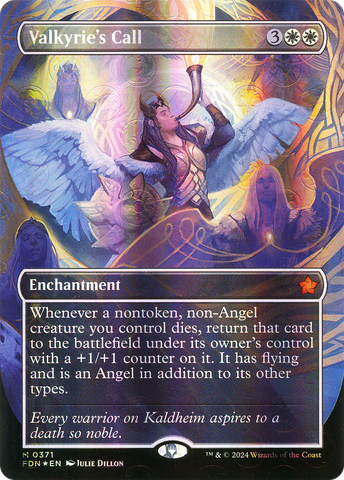 Valkyrie's Call (FDN-371) - Foundations: (enchantment) (Borderless) Foil