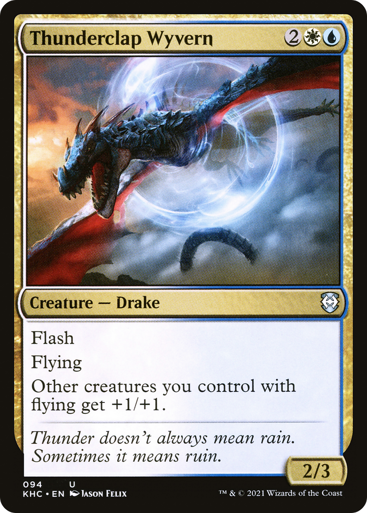 Thunderclap Wyvern (KHC-094)  - Kaldheim Commander