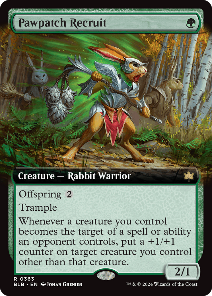 Pawpatch Recruit (Extended Art) (BLB-363)  - Bloomburrow: (Extended Art)