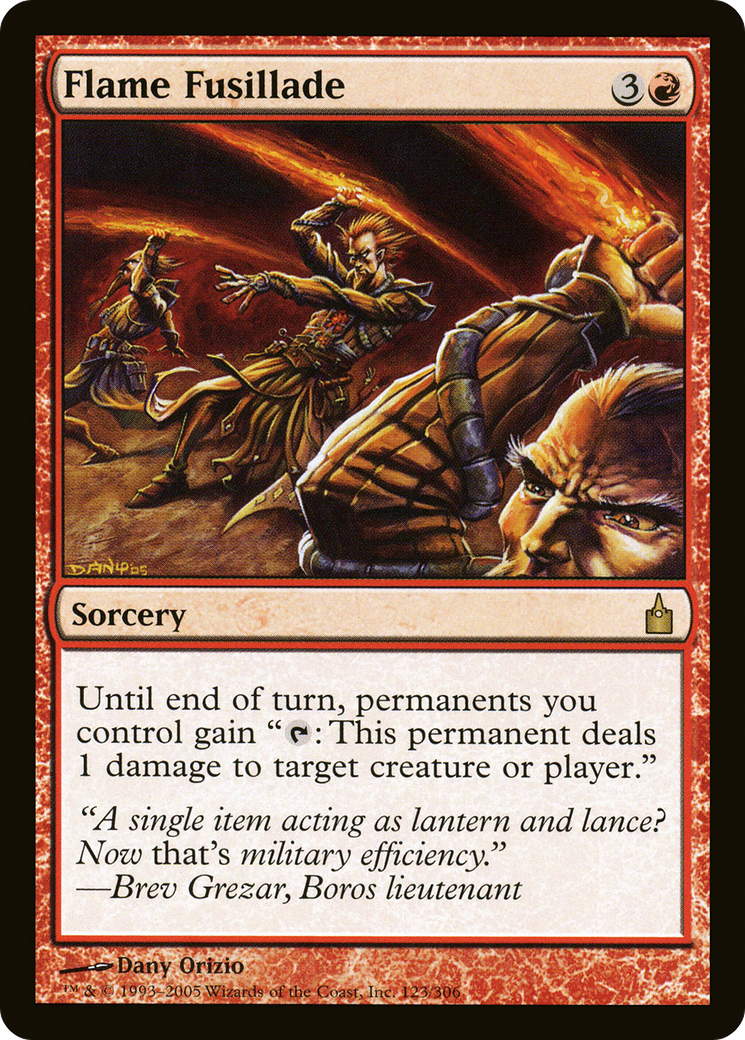 Flame Fusillade (RAV-123)  Foil - Ravnica: City of Guilds
