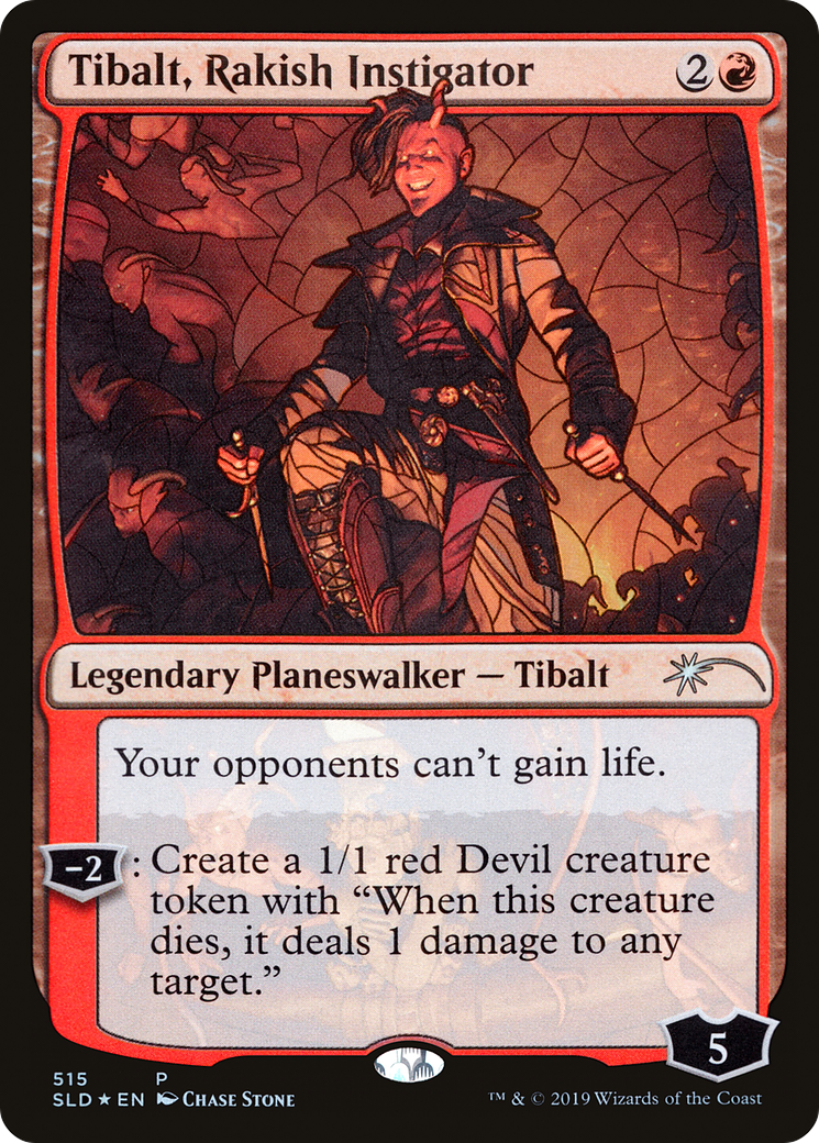 Tibalt, Rakish Instigator (Stained Glass) (SLD-515)  Foil - Secret Lair Drop