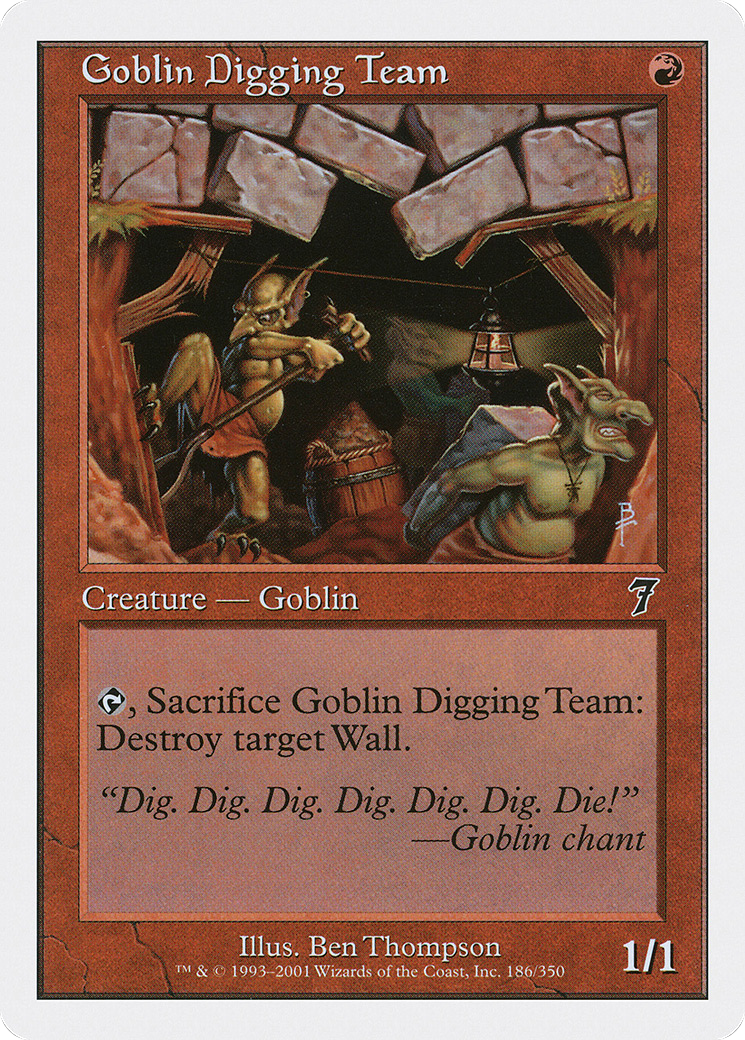 Goblin Digging Team (7ED-186) - Seventh Edition