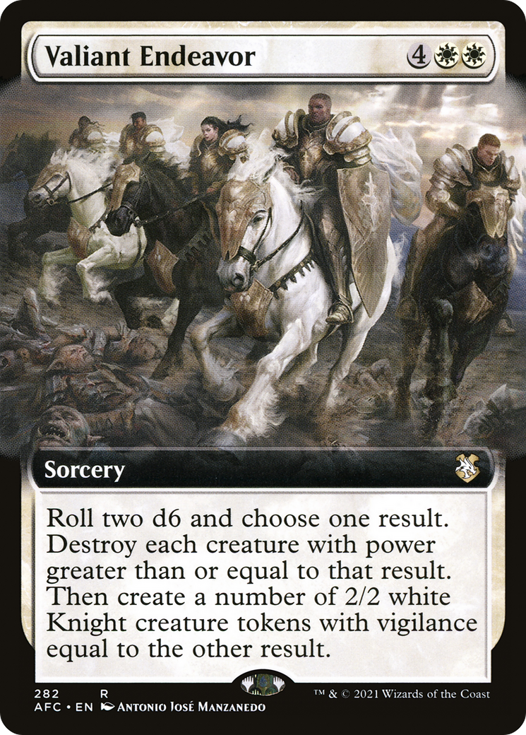 Valiant Endeavor (Extended Art) (AFC-282)  - Forgotten Realms Commander: (Extended Art)