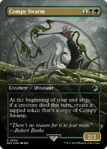 Compy Swarm (Borderless) (Emblem) (REX-034)  Foil - Jurassic World Collection