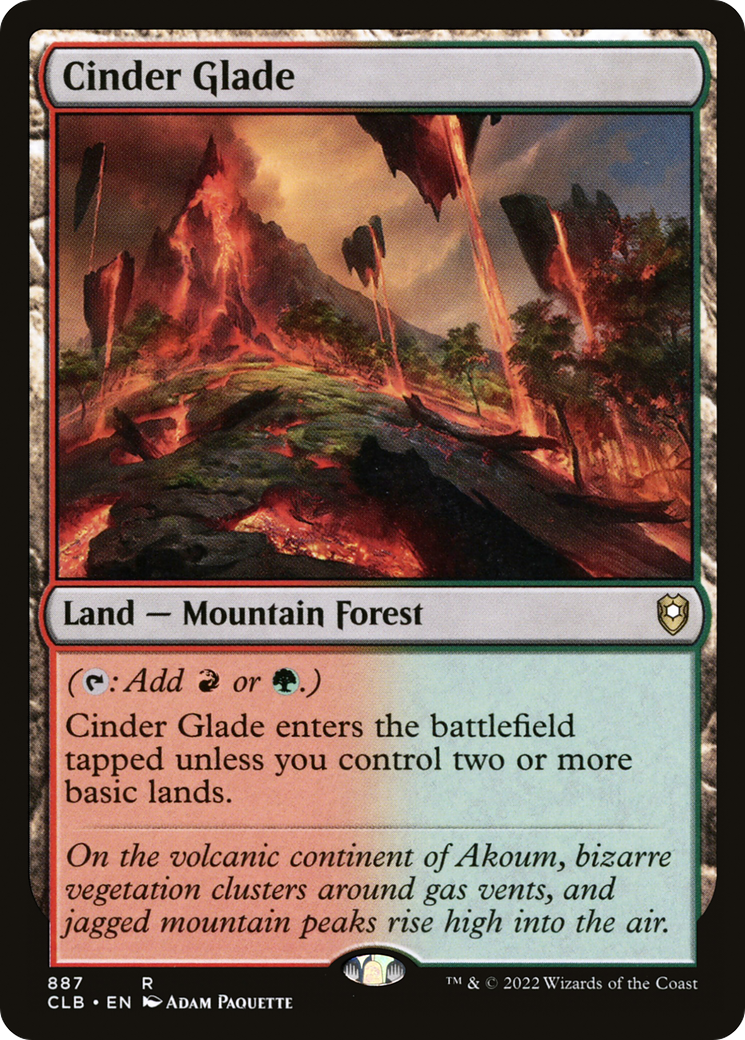 Cinder Glade (CLB-887)  - Commander Legends: Battle for Baldur's Gate