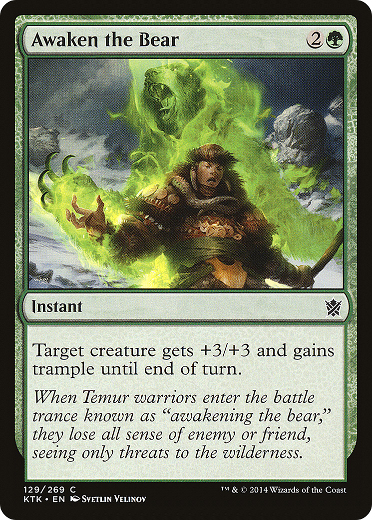 Awaken the Bear (KTK-129)  Foil - Khans of Tarkir