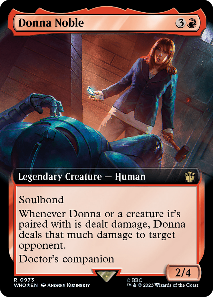 Donna Noble (Extended Art) (Surge Foil) (WHO-973)  Foil - Doctor Who: (Extended Art)