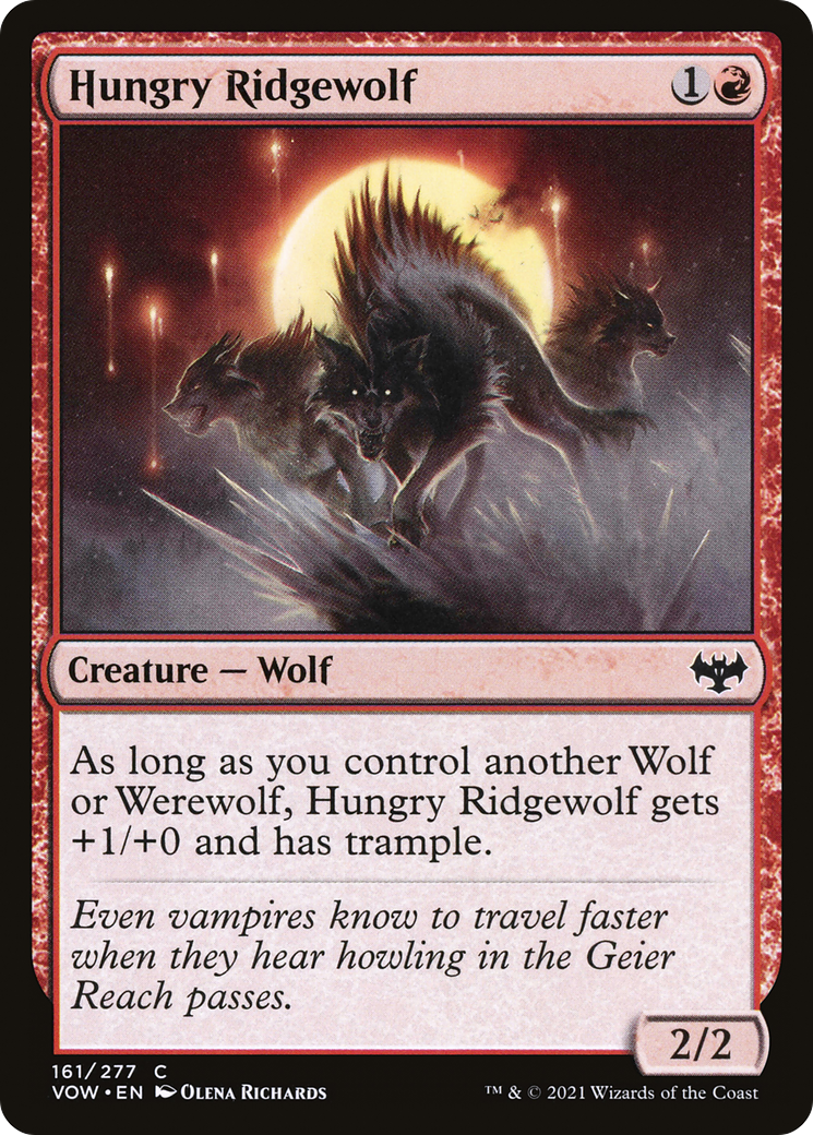 Hungry Ridgewolf (VOW-161)  Foil - Innistrad: Crimson Vow