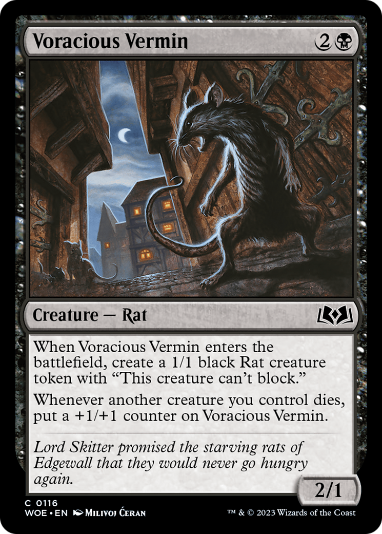 Voracious Vermin (WOE-116)  Foil - Wilds of Eldraine