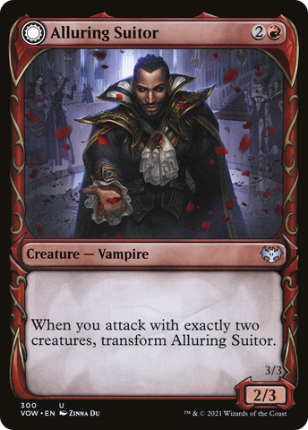 Alluring Suitor (Showcase) (VOW-300)  - Innistrad: Crimson Vow: (Showcase, Double Faced Transform)