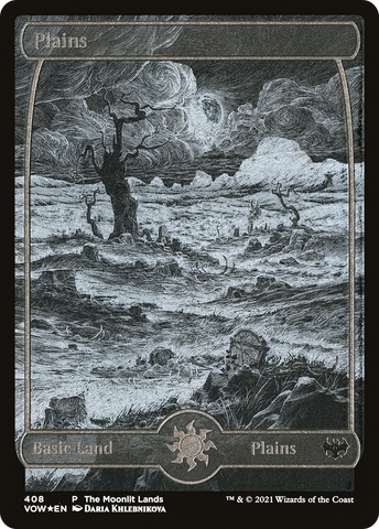 Plains (VOW-408)  Etched Foil - Innistrad: Crimson Vow