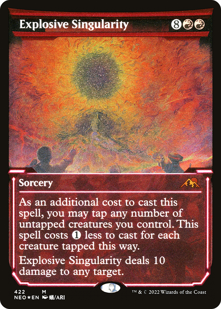 Explosive Singularity (NEO-422)  Etched Foil - Kamigawa: Neon Dynasty: (Showcase)