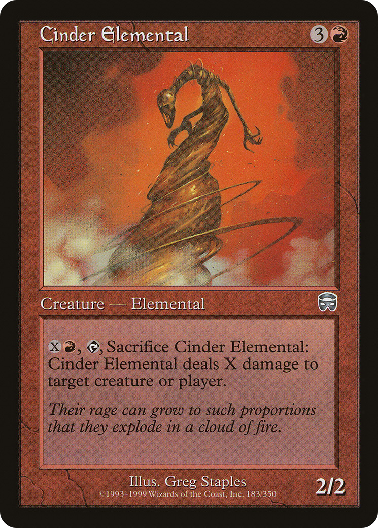 Cinder Elemental (MMQ-183)  - Mercadian Masques