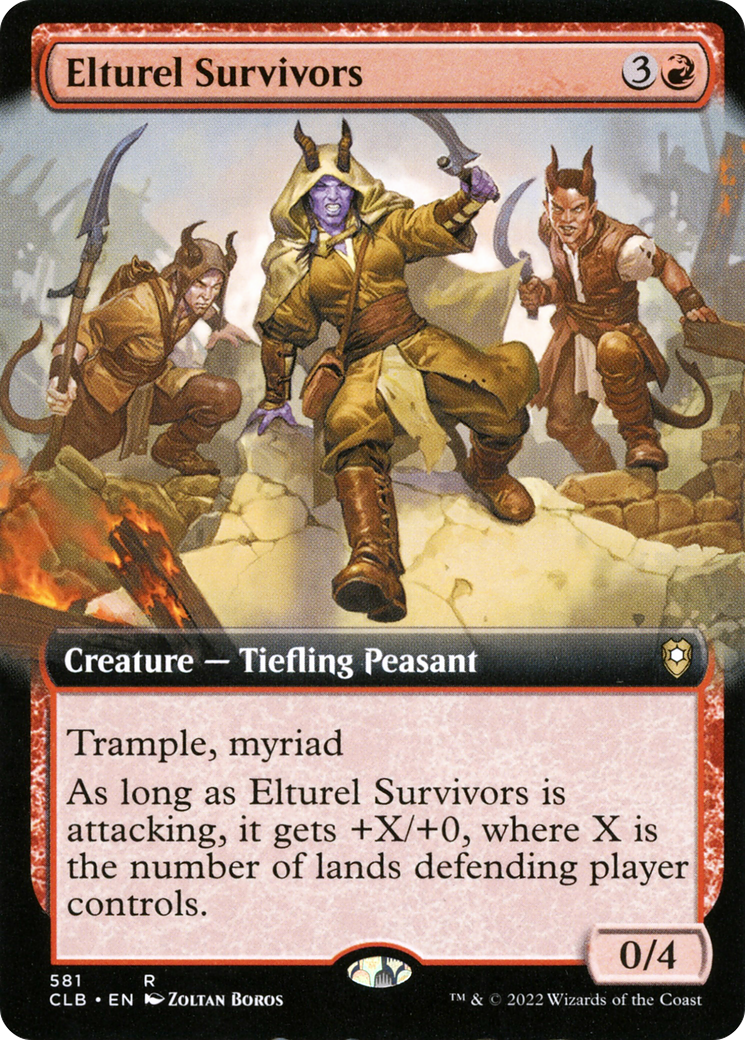 Elturel Survivors (Extended Art) (CLB-581)  Foil - Commander Legends: Battle for Baldur's Gate: (Extended Art)