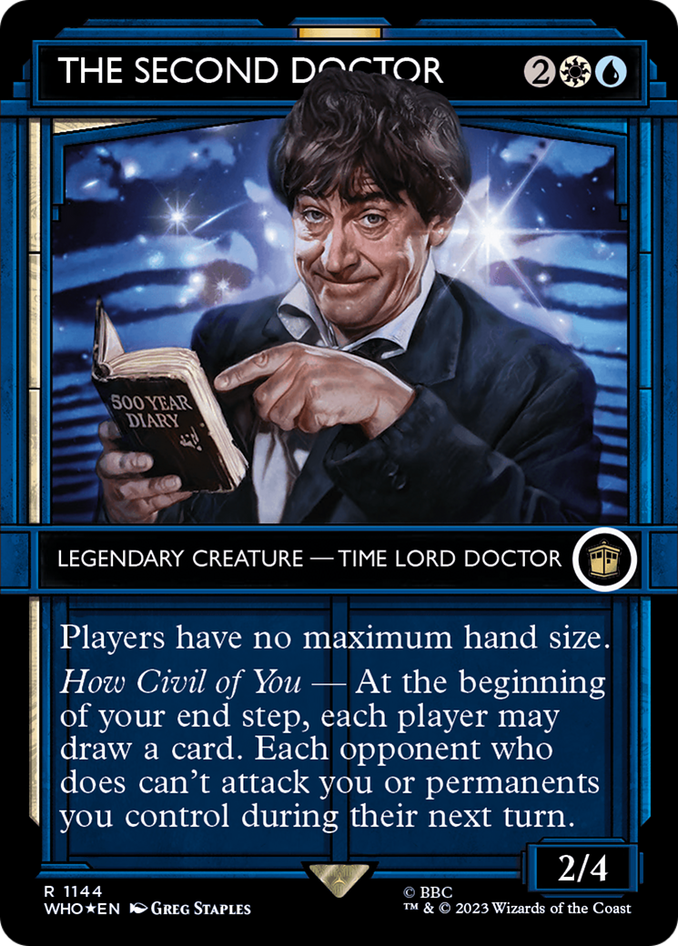 The Second Doctor (Showcase) (Surge Foil) (WHO-1144)  Foil - Doctor Who: (Showcase) (Borderless)