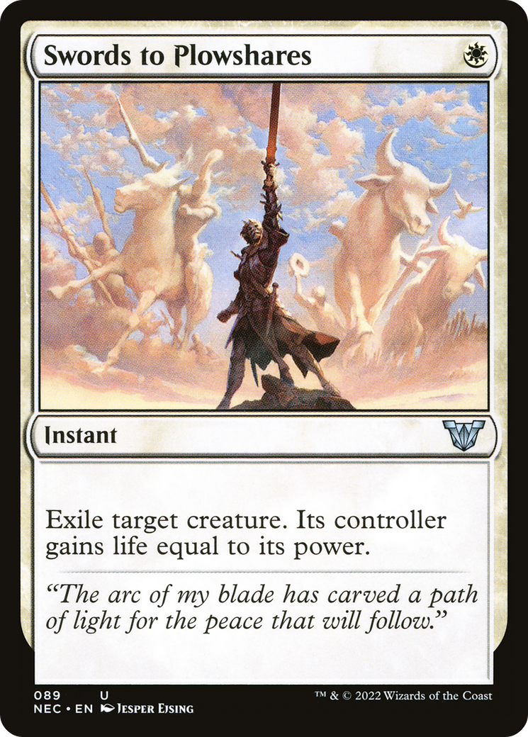 Swords to Plowshares (NEC-089)  - Neon Dynasty Commander