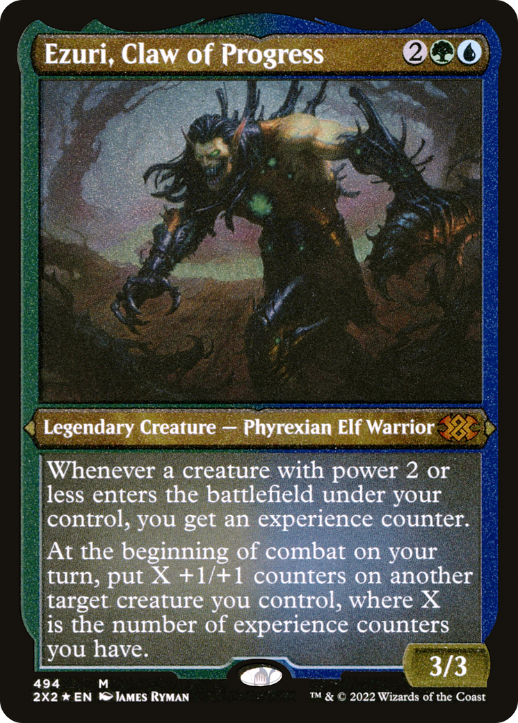 Ezuri, Claw of Progress (Foil Etched) (2X2-494)  Foil - Double Masters 2022