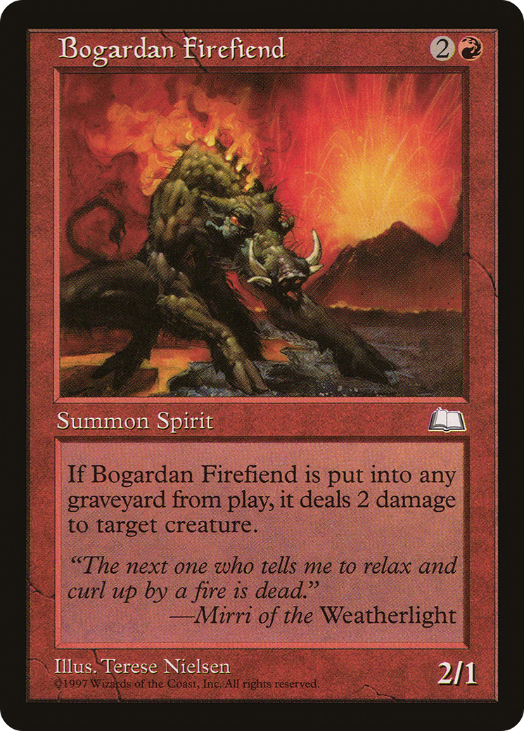 Bogardan Firefiend (WTH-)  - Weatherlight