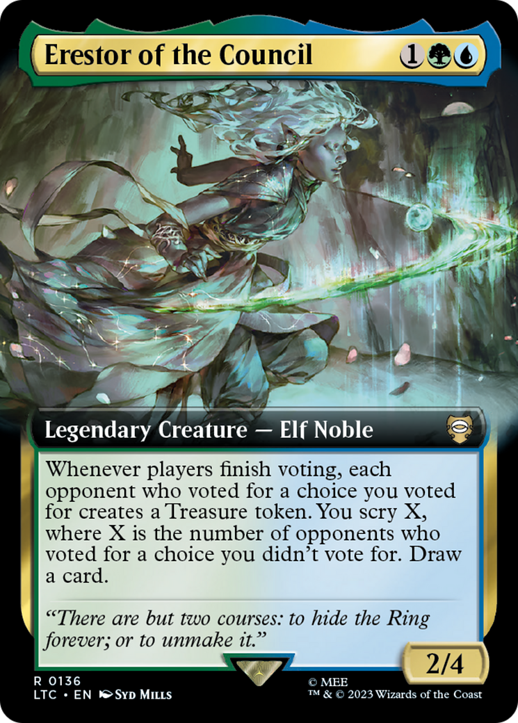Erestor of the Council (Extended Art) (LTC-136)  - Tales of Middle-earth Commander: (Extended Art)