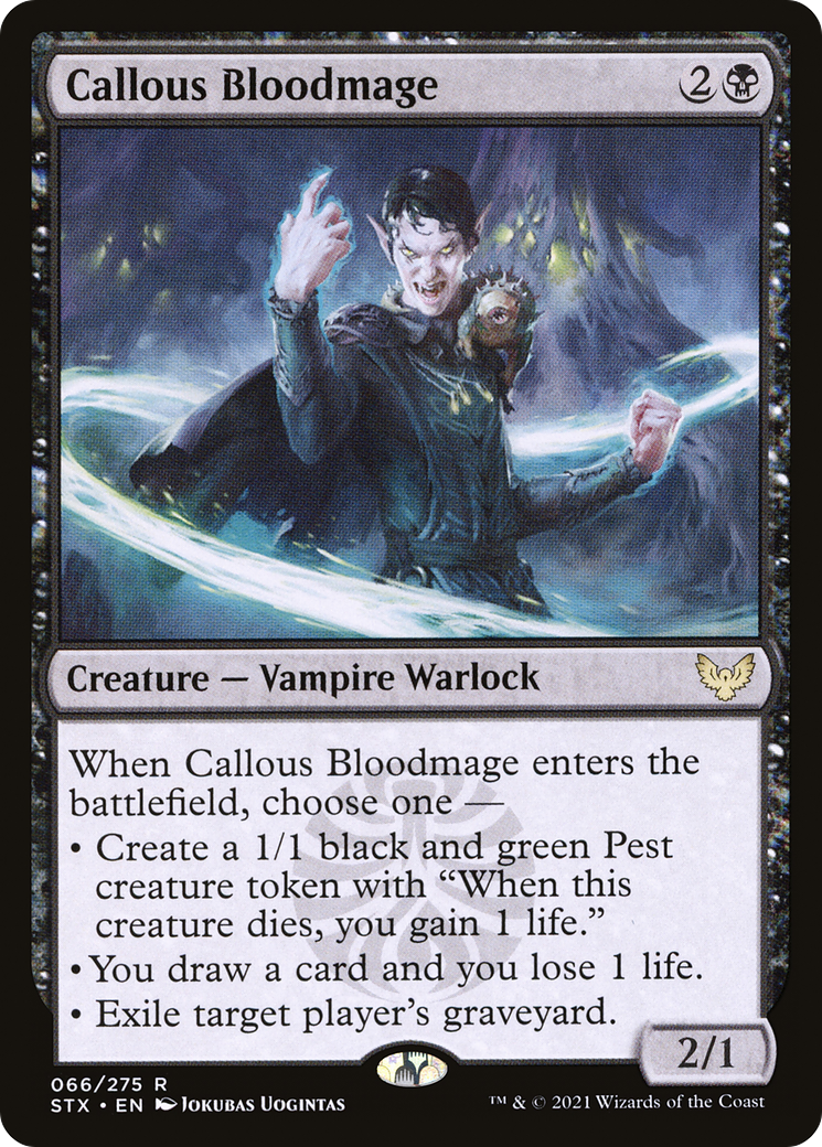 Callous Bloodmage (STX-066)  - Strixhaven: School of Mages