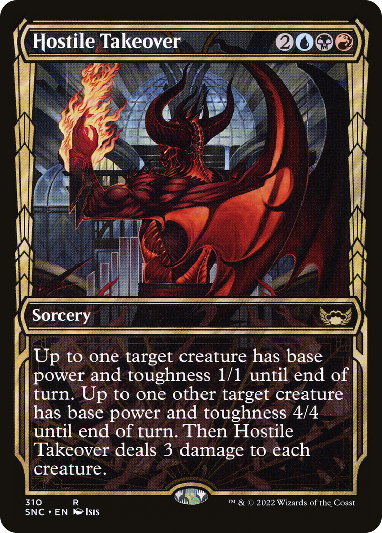 Hostile Takeover (Showcase) (SNC-310) - Streets of New Capenna: (Showcase) Foil