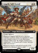 Angelic Sell-Sword (Extended Art) (OTC-046)  - Outlaws of Thunder Junction Commander: (Extended Art)