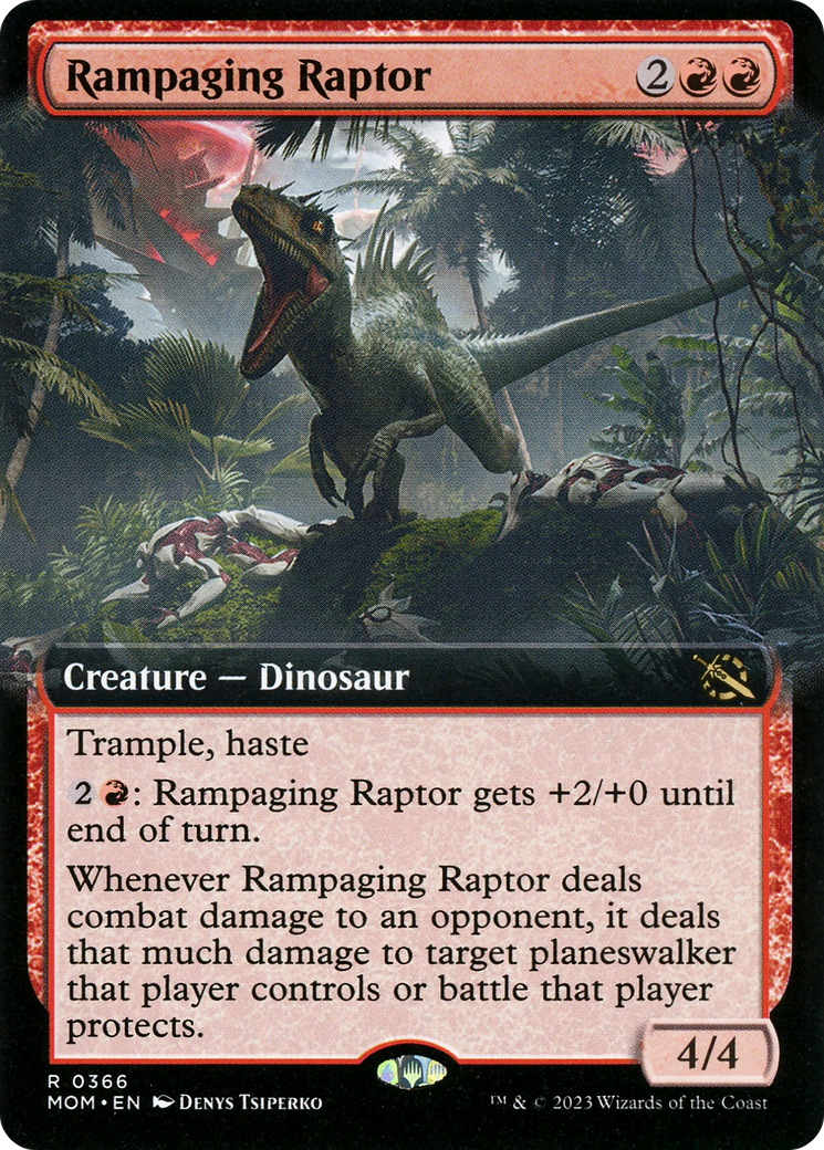 Rampaging Raptor (Extended Art) (MOM-366) - March of the Machine: (Extended Art)