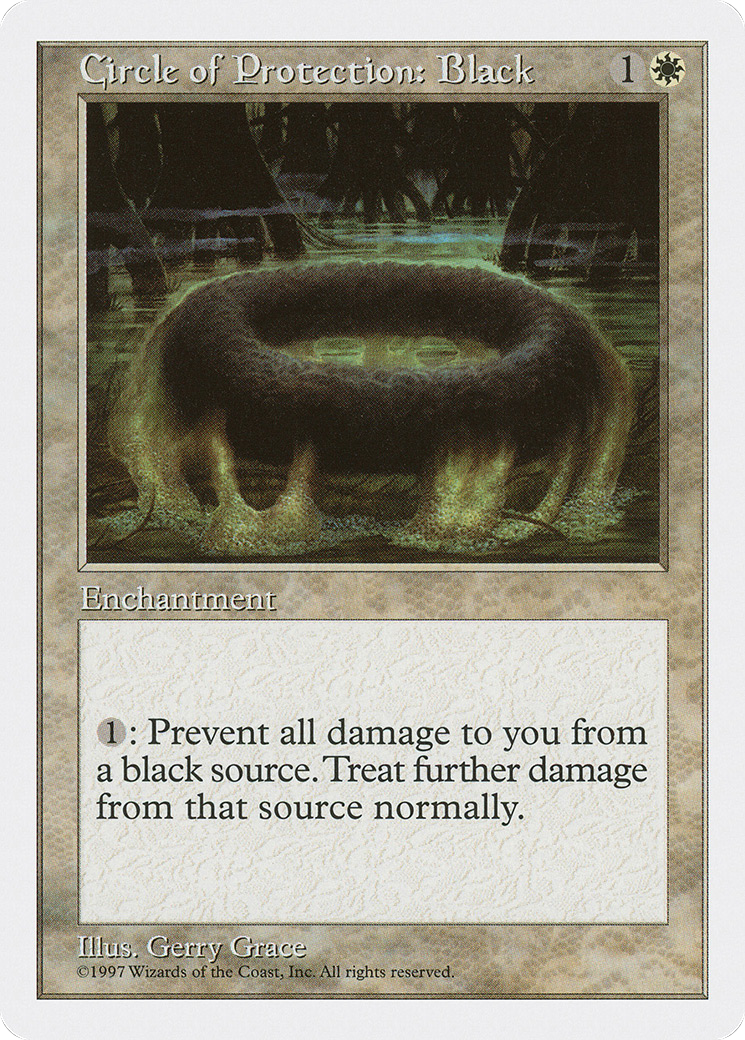 Circle of Protection: Black (5ED-)  - Fifth Edition