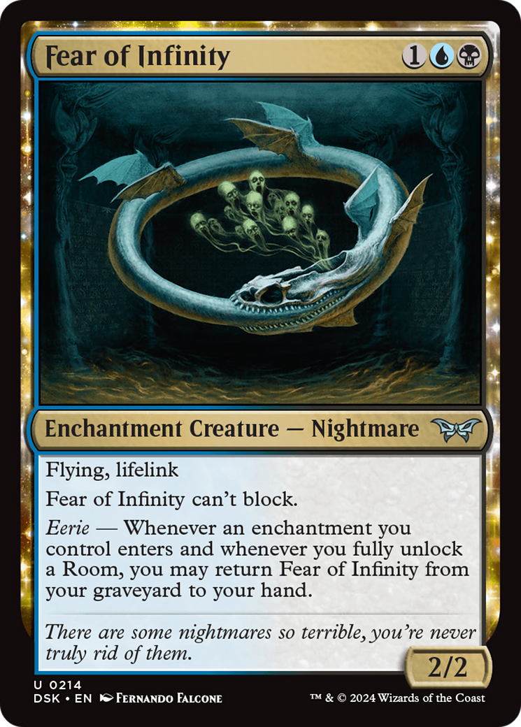 Fear of Infinity (DSK-214)  - Duskmourn: House of Horror: (enchantment)